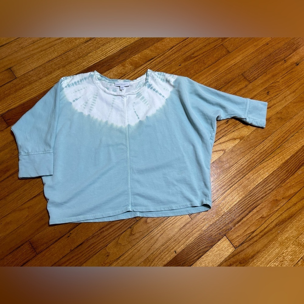 Pure Jill Women’s Eggshell Tie Dye French Terry Top Sweatshirt Medium